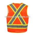 CSA Z96-09 classe 2 gilets réfléchissants avec bandes 3M de visibilité élevée m100% tissu en maille polyester sécurité d&#39;avertissement de route